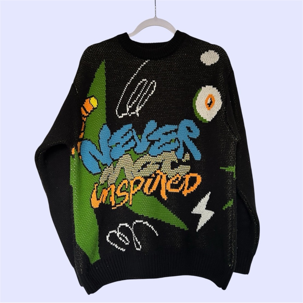 Zara “Never Not Inspired” Graphic Sweater in Men’s Medium